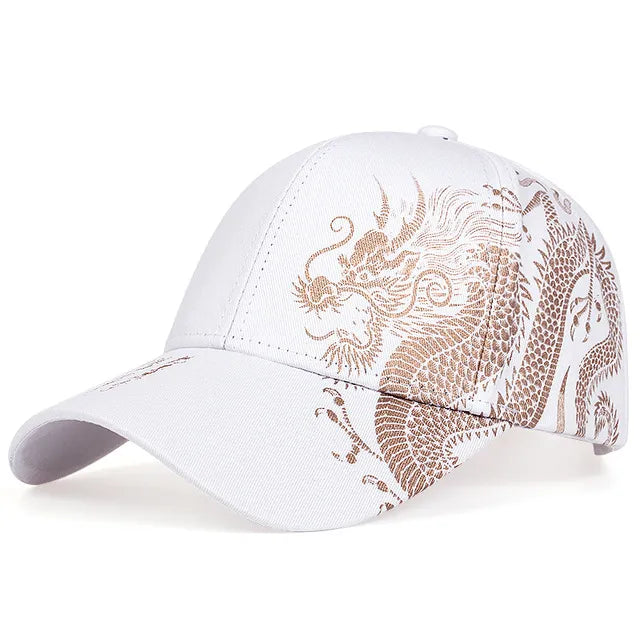 creamtopmall-Dragon Pattern Men's Trendy Handsome Peaked Cap Cool Hip Hop Baseball Hat