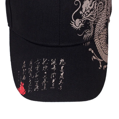 creamtopmall-Dragon Pattern Men's Trendy Handsome Peaked Cap Cool Hip Hop Baseball Hat