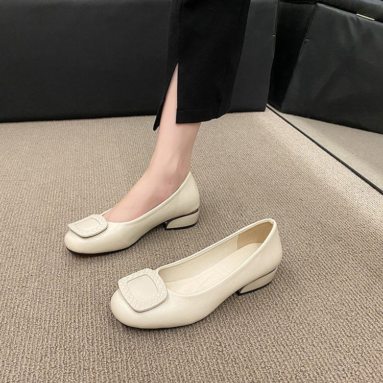 creamtopmall Ladies Loafers Fashion High Quality Ladies Flat Pointed Toe High Heels Party Dresses Ladies Shoes Summer High Heels