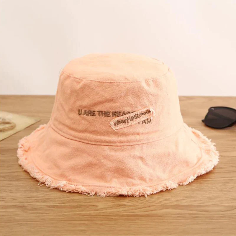 creamtopmall-Women's Bucket Hat Panama Fashion Sun Visor Breathable Fisherman Protection Hat Ponytail Cap Summer Hats Beach Sun Hats