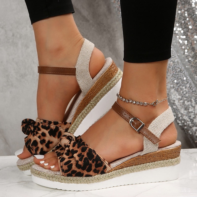 creamtopmall Women's Espadrilles Platform Sandals Casual Ankle Strap Wedge Sandles for Women Summer 2023 Thick Sole Gladiator Sandalias Mujer