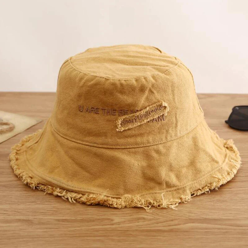 creamtopmall-Women's Bucket Hat Panama Fashion Sun Visor Breathable Fisherman Protection Hat Ponytail Cap Summer Hats Beach Sun Hats