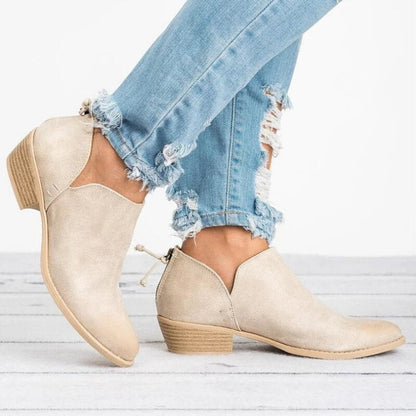 creamtopmall Winter Boots Women Fashion Warm Women Wedge Heels Ankle Boots Plus Size Casual Shoes Zip Women's Chelsea Boots Botas Mujer