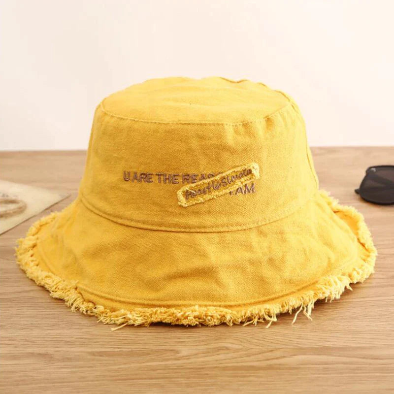 creamtopmall-Women's Bucket Hat Panama Fashion Sun Visor Breathable Fisherman Protection Hat Ponytail Cap Summer Hats Beach Sun Hats