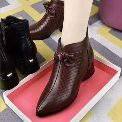 creamtopmall  Women Barefoot Shoes Short Boots Ankle Spring New Female Casual Thick Soled Shoes Genuine Leather Designer Pumps Shoes 0823