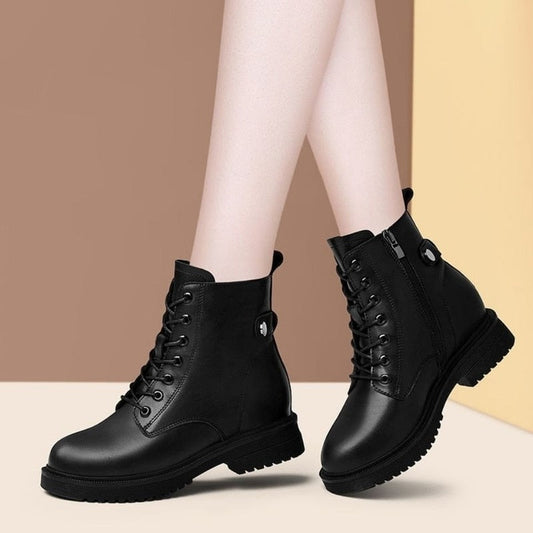 Antmvs Women's Ankel Boots Autumn Winter Women Chelsea Boots Womens Short Boots Flat Shoes Fashion Platform Boots Gothic Botas De Mujer 0823