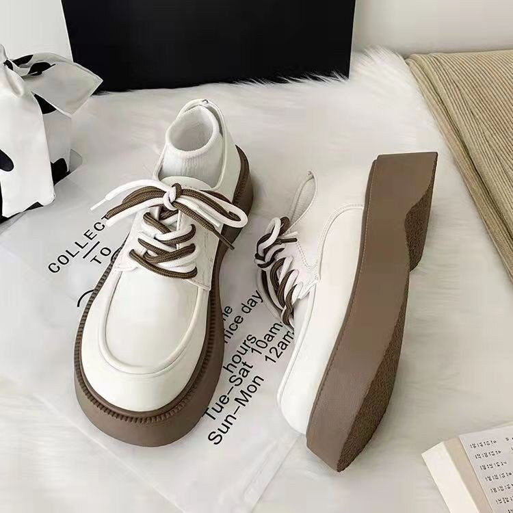 Antmvs Shoes for Women New Fashion Retro Daily Casual Mary Jane Shoes Comfortable Soft Bottom Shoes Lace Up Flats Zapatillas Mujer