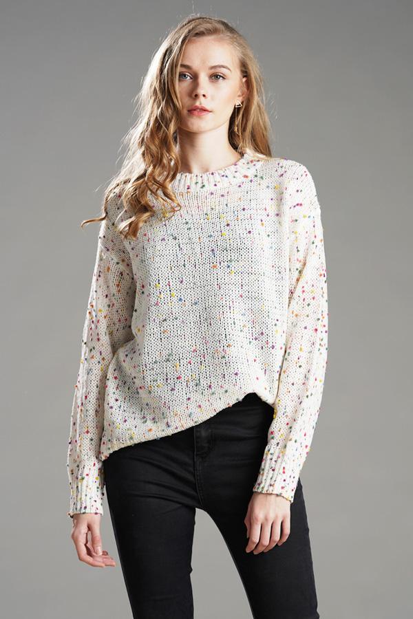 Creamtopmall Candy Dots Knitted Sweater