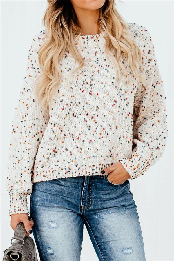 Creamtopmall Candy Dots Knitted Sweater