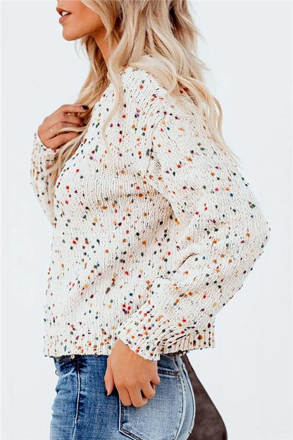 Creamtopmall Candy Dots Knitted Sweater