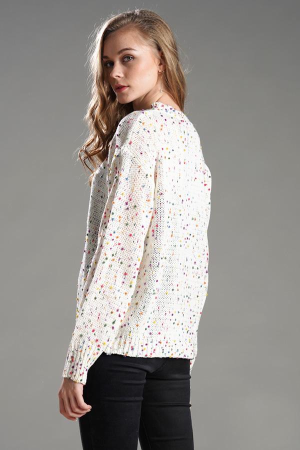 Creamtopmall Candy Dots Knitted Sweater