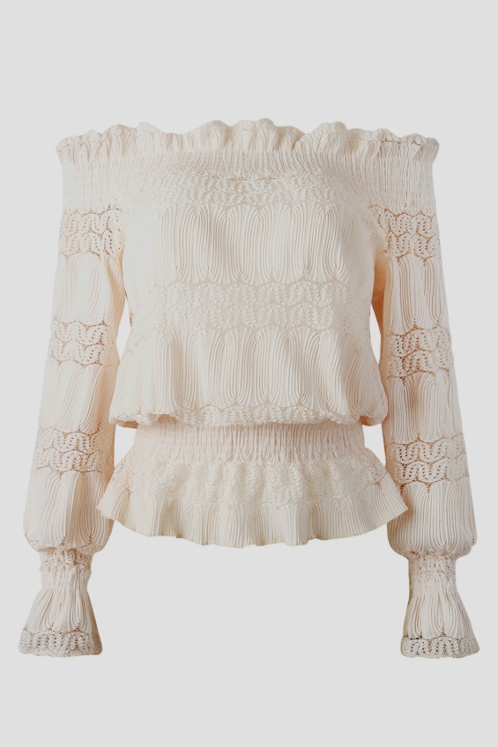 Creamtopmall Casual Off Shoulder Lace Blouse