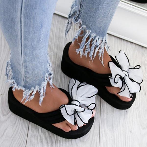 Creamtopmall Bandage Suede Pumps Holiday Summer Chunky Heel Sandals