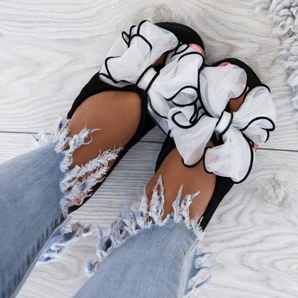 Creamtopmall Bandage Suede Pumps Holiday Summer Chunky Heel Sandals