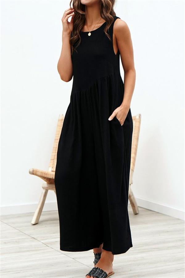 creamtopmall Casual Vest Wide Leg Jumpsuit