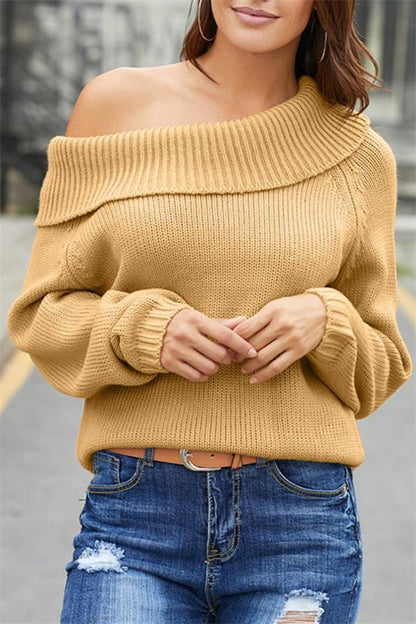 Creamtopmall Chic Off Shoulder Sweater