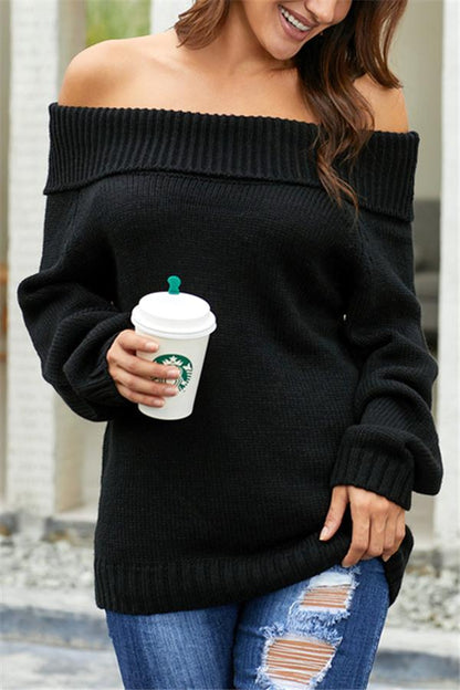 Creamtopmall Chic Off Shoulder Sweater