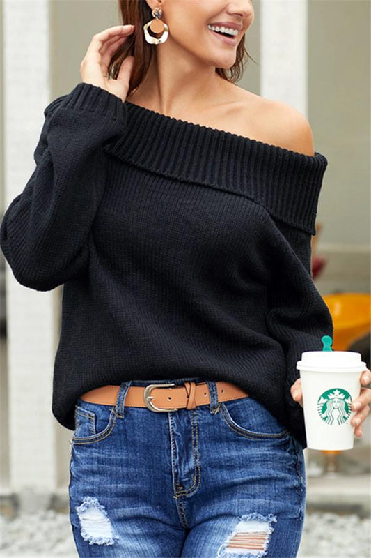 Creamtopmall Chic Off Shoulder Sweater