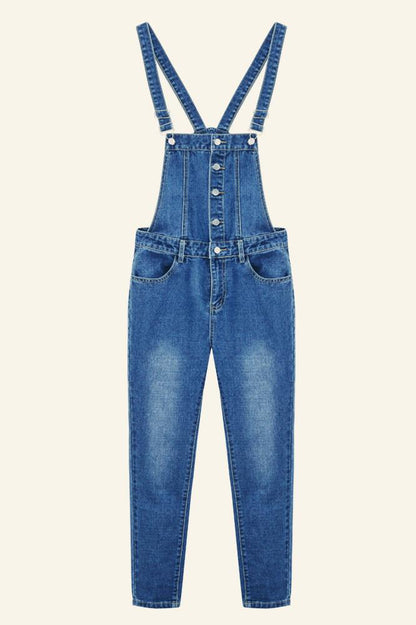 creamtopmall Denim Bib Slim Overall Romper