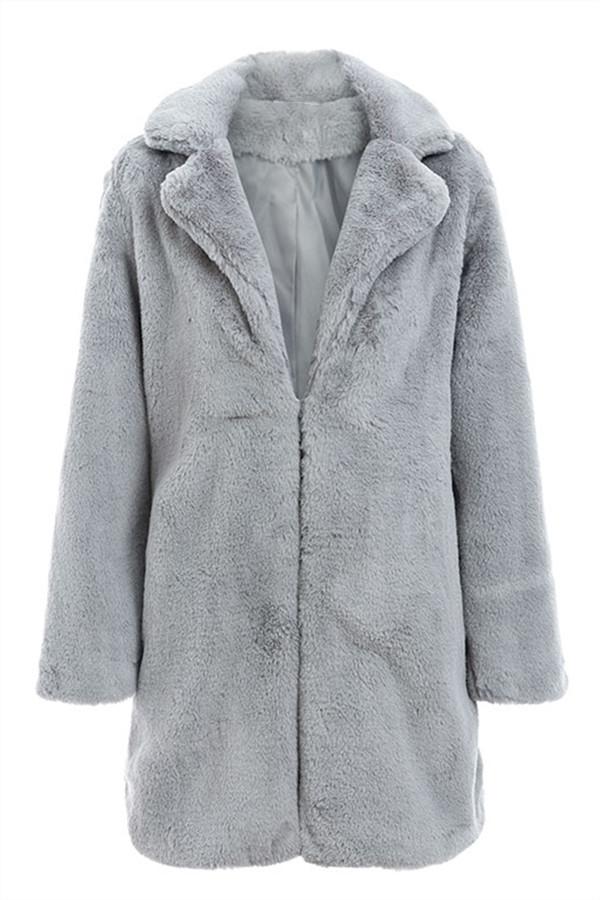 Creamtopmall Elegant Shaggy Faux Fur Teddy Coat