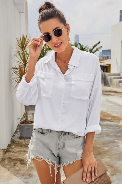 Creamtopmall Elegant V Neck Loose Shirt