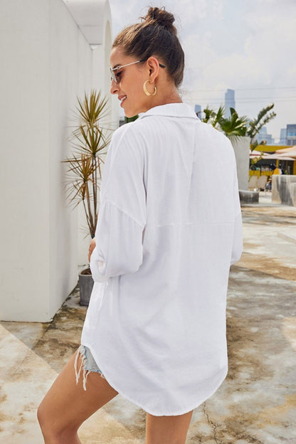 Creamtopmall Elegant V Neck Loose Shirt