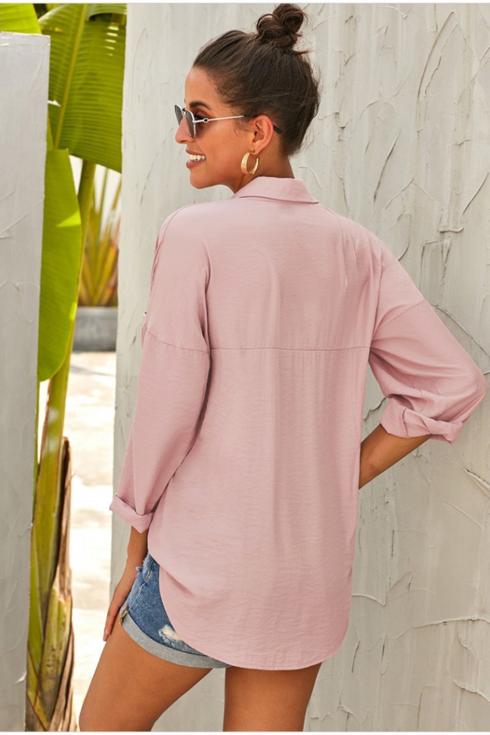 Creamtopmall Elegant V Neck Loose Shirt