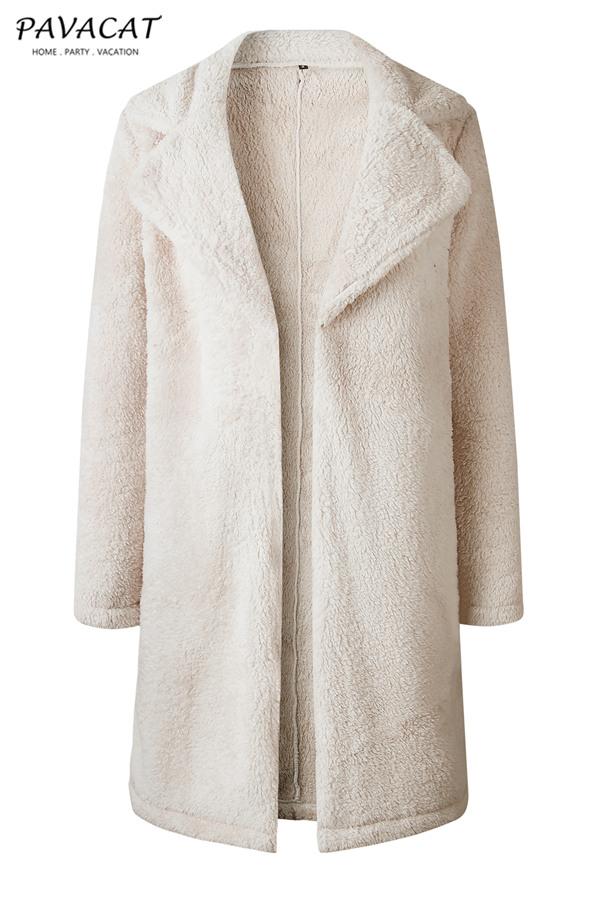 Creamtopmall Feeling of Warmth Faux Fur Longline Coat