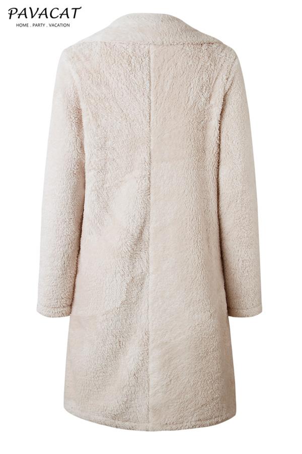 Creamtopmall Feeling of Warmth Faux Fur Longline Coat