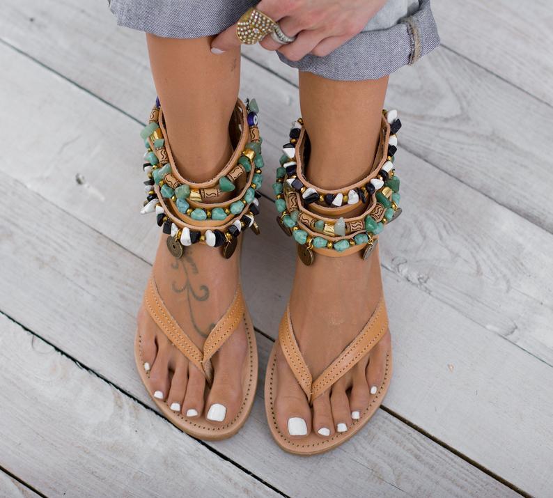 Creamtopmall Greek Style Summer Sandals