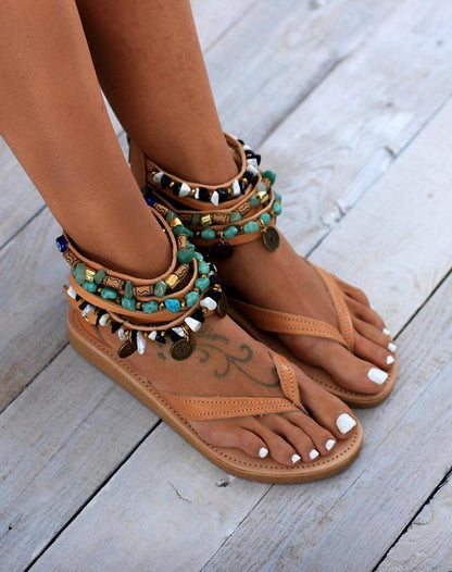 Creamtopmall Greek Style Summer Sandals