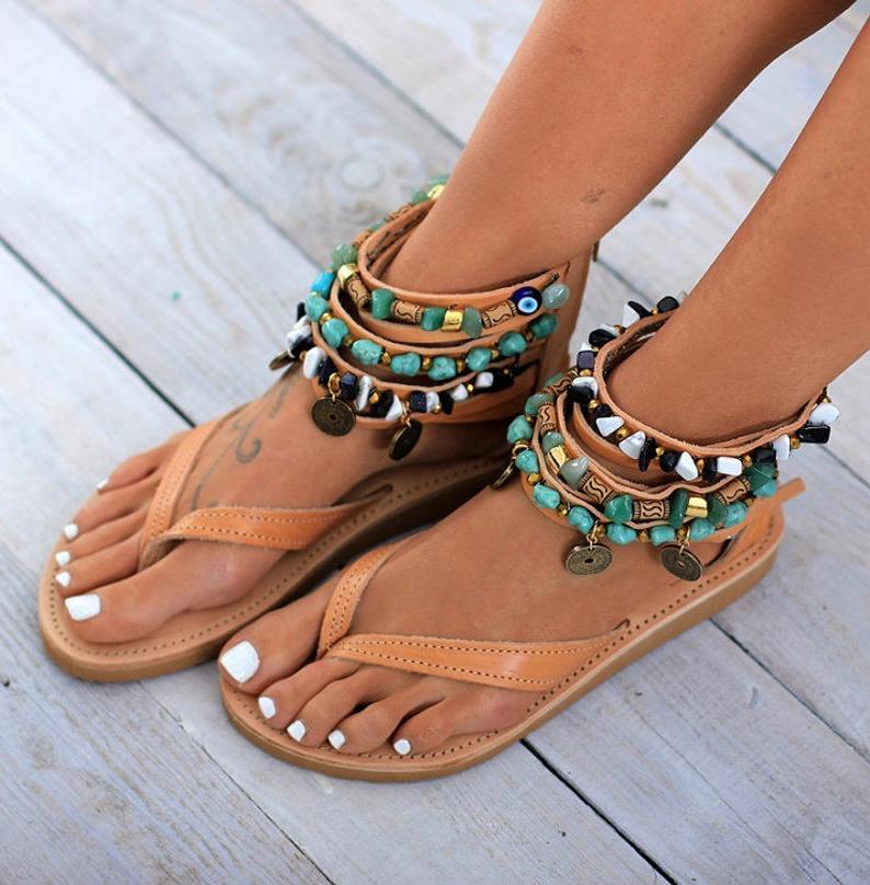 Creamtopmall Greek Style Summer Sandals