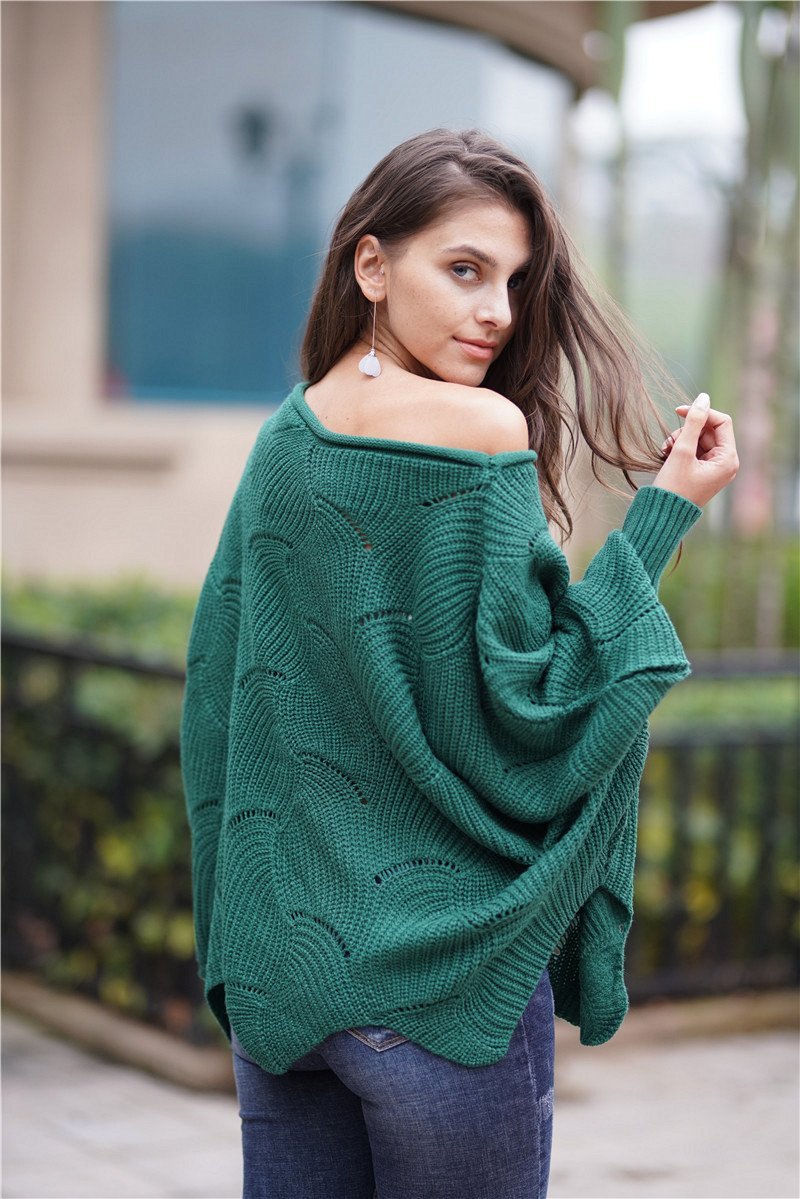 Creamtopmall It All Works Out Knit Sweater - Green