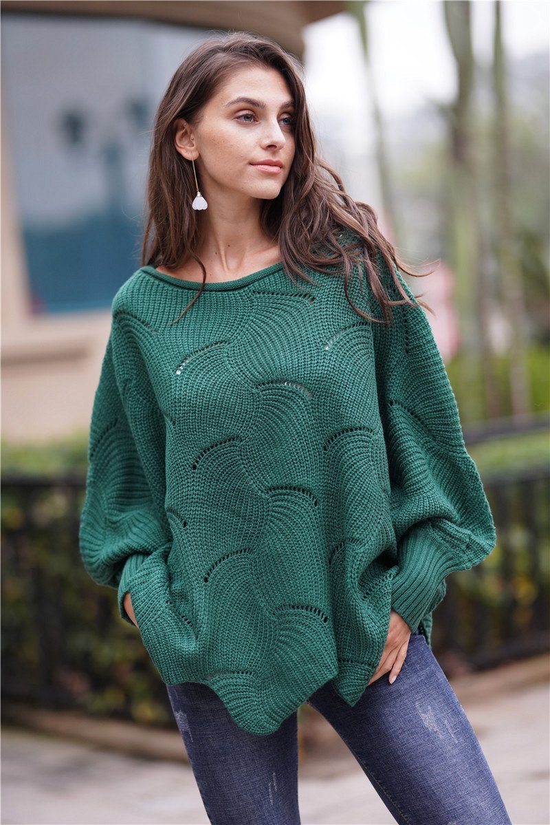 Creamtopmall It All Works Out Knit Sweater - Green