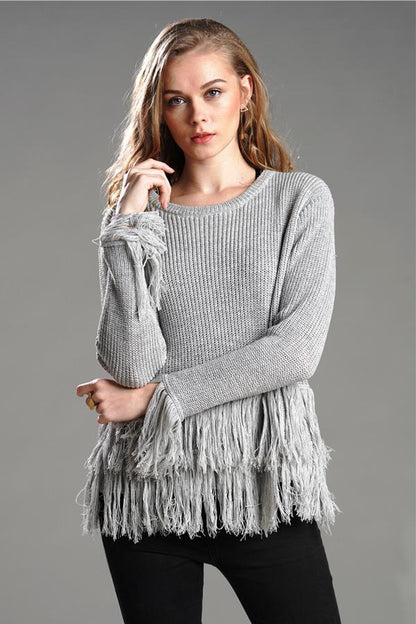 Creamtopmall Joyful Tassels Knit Sweater