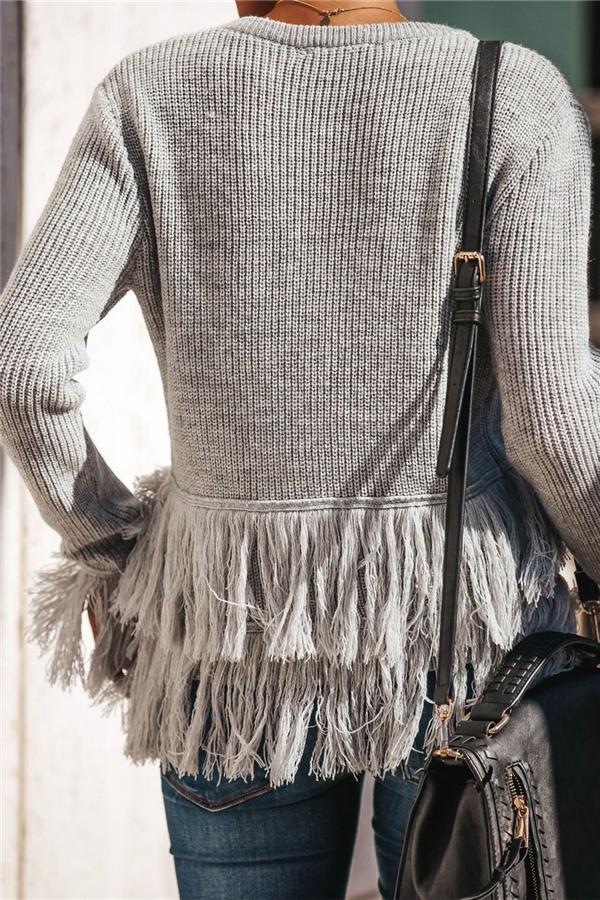 Creamtopmall Joyful Tassels Knit Sweater