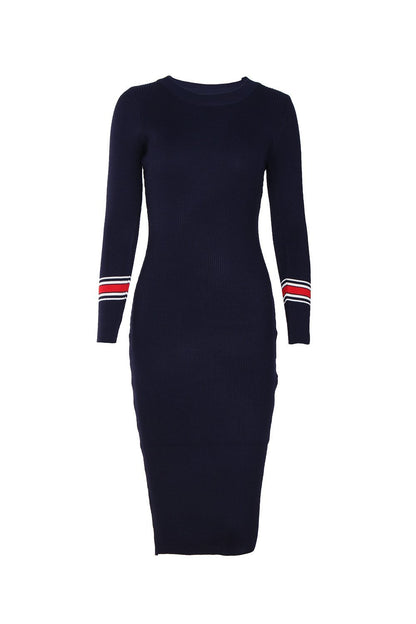 Creamtopmall Long-sleeved Knit Bodycon Dress