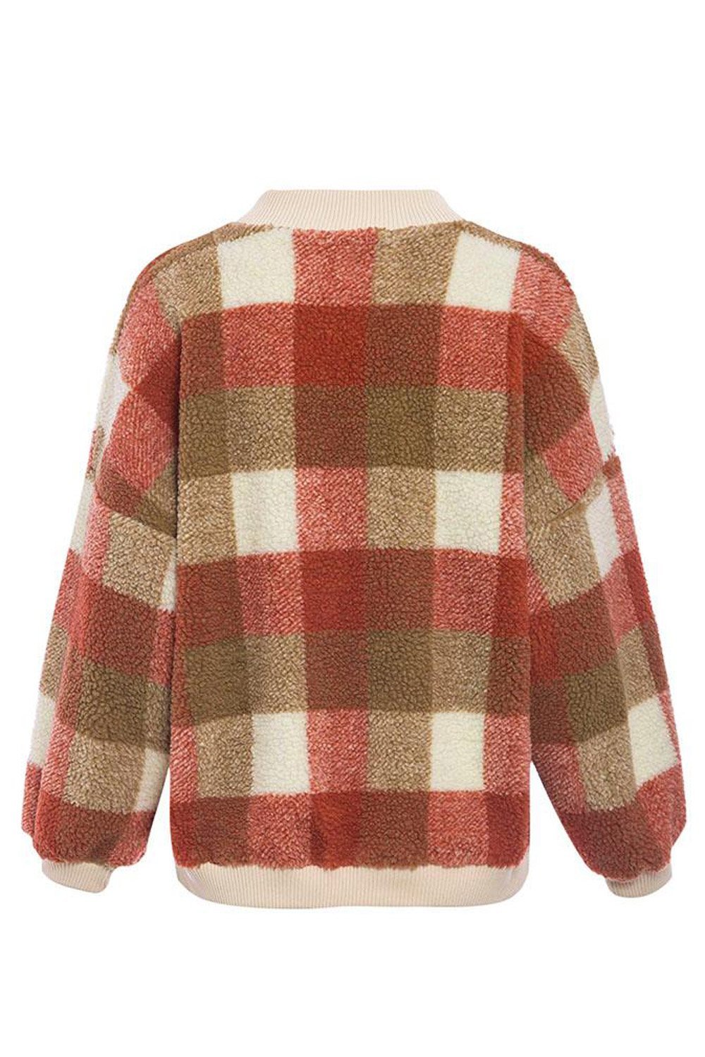 Creamtopmall Loose Lambswool Plaid Pullover