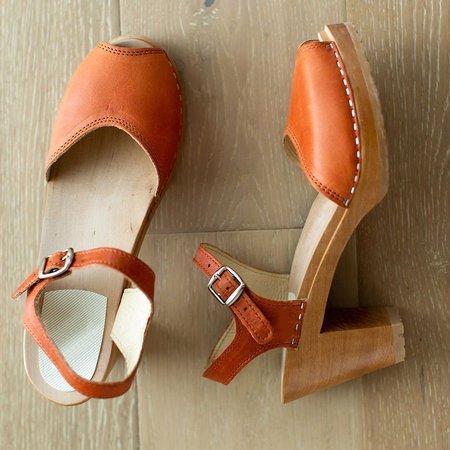 Creamtopmall Orange Peep Toe Casual Sandals