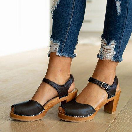 Creamtopmall Orange Peep Toe Casual Sandals