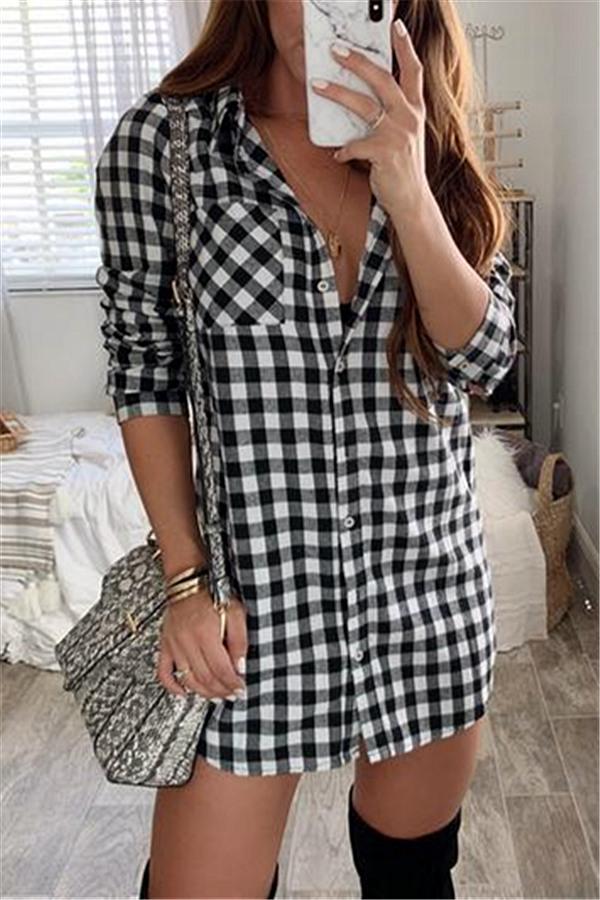 Creamtopmall V Neck Pockets Loose Dress