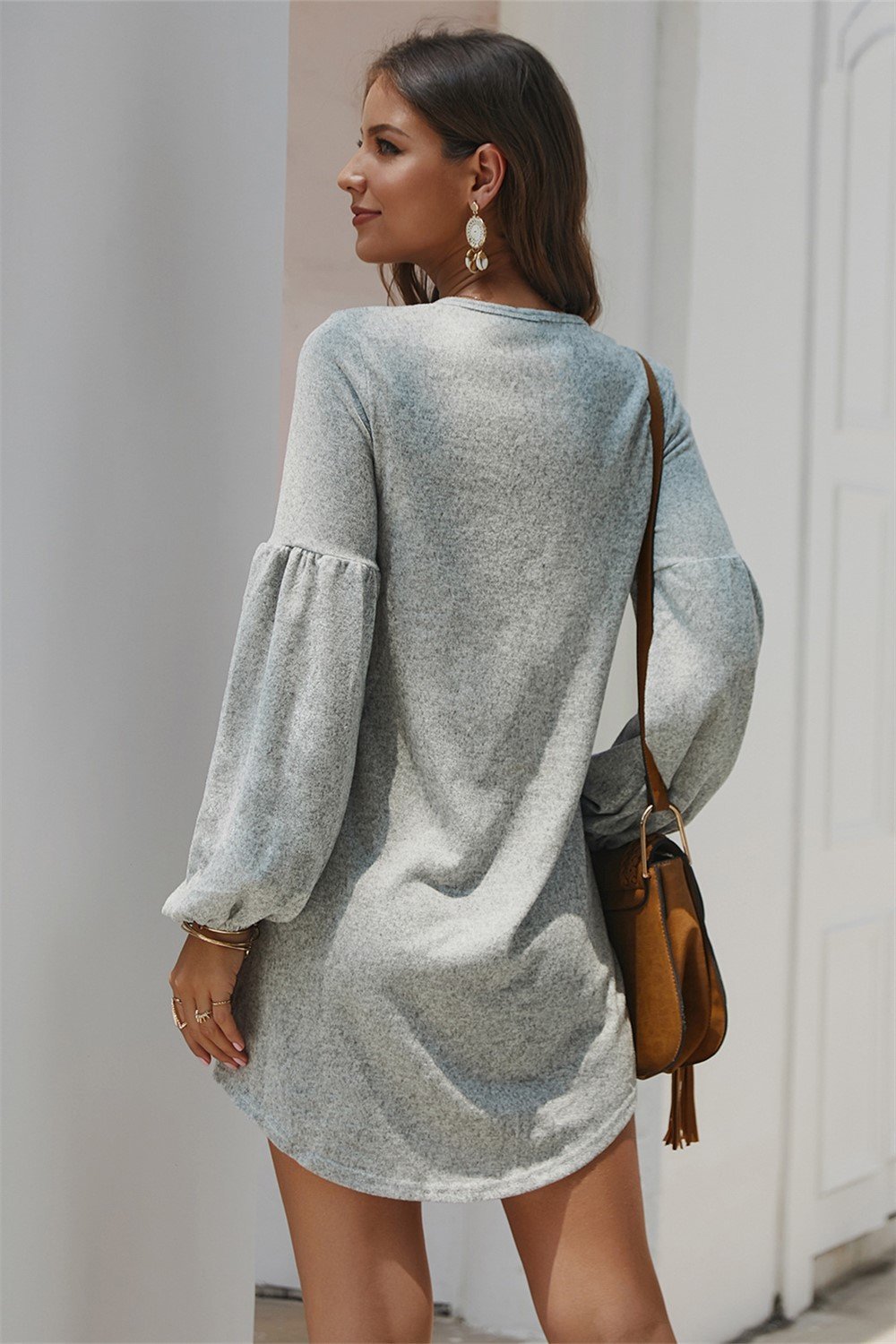 Creamtopmall Right On Time Sweater Dress - Gray