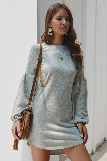 Creamtopmall Right On Time Sweater Dress - Gray