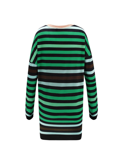 Creamtopmall Round Neck Striped Loose Dress