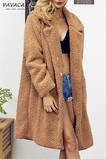 Creamtopmall Round the 70's World Wool Blend Coat