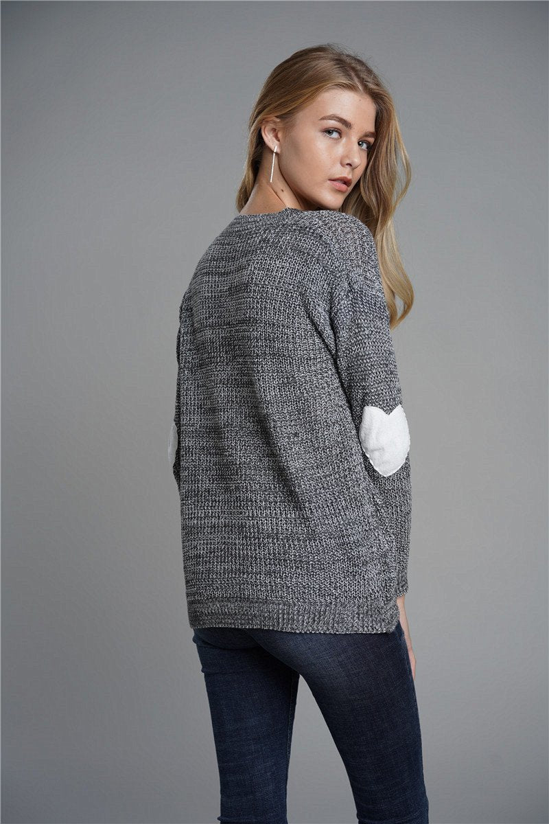 Creamtopmall Shape of The Heart Knit Pullover