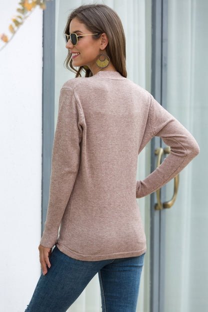 Creamtopmall Slim Chest Cutout Cross Over Pullover