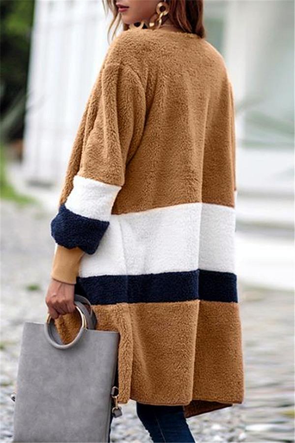 Creamtopmall Soft Heart Long Fleece Cardigan