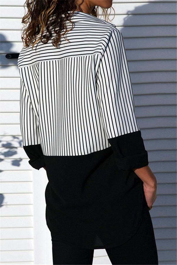 Creamtopmall Streetwear Leisure Striped Shirt