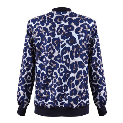 Creamtopmall Streetwear Leopard Zip Jackets